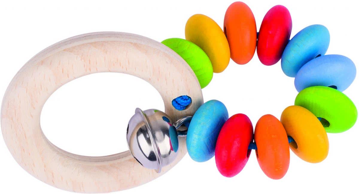 Heimess | Bijtring Regenboog (deels elastisch, zachte kleuren)